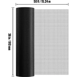 Vevor Maschendraht 910 x 15240 mm Schwarz