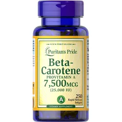 Beta-Carotin (Provitamin A) 25000 IE 250 schnell freisetzende Weichgelatinekapseln