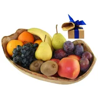 Olivenholz-erleben Obstschale braun