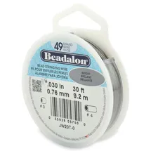 Beadalon Schmuckdraht Edelstahl-kunststoffummantelt transparent Ø 0,76 mm 9,2 m