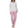 Creative by Normann Frottee Pyjama Damen mit Bündchen gestreift lila 40/42