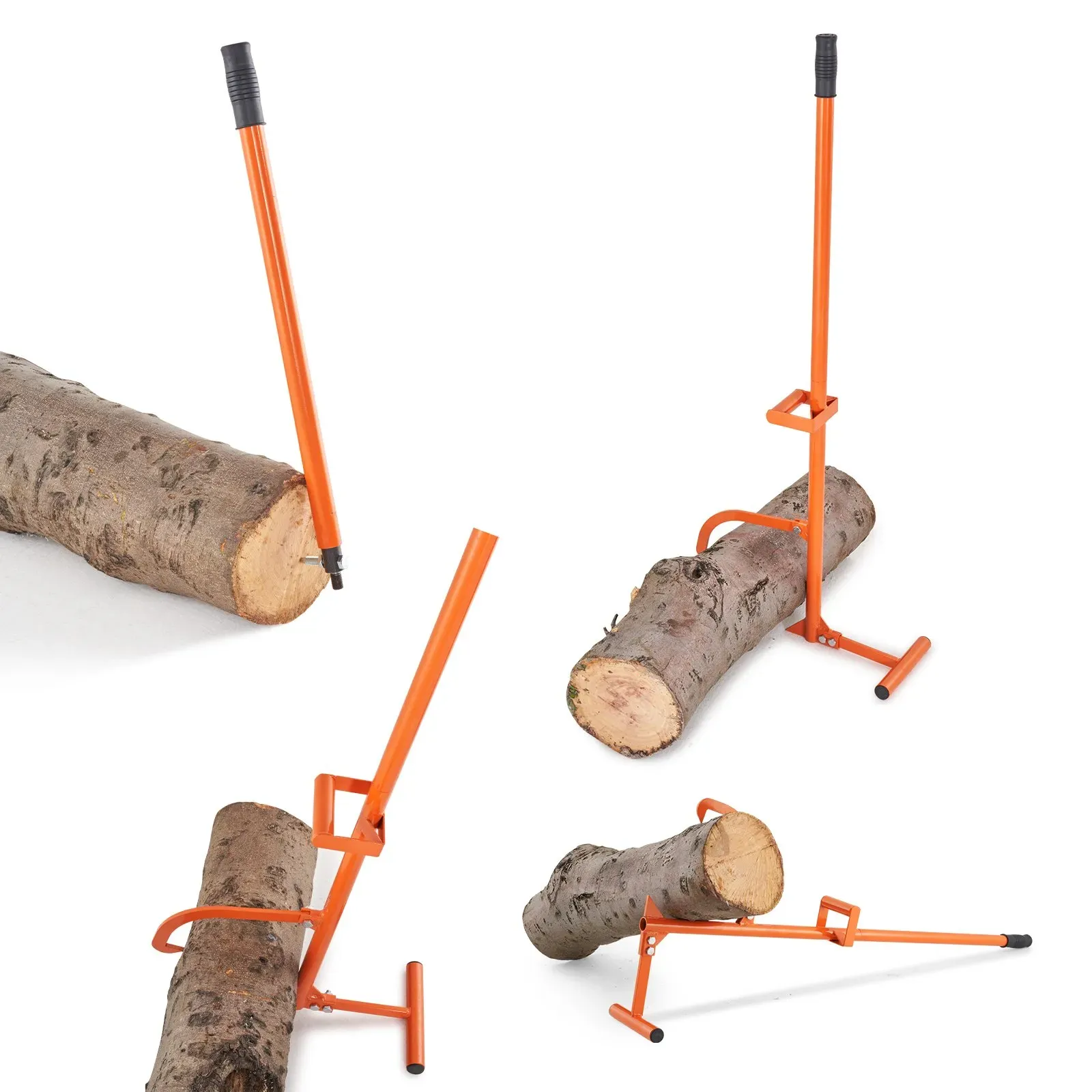 VEVOR Fällheber, 1219 mm, 4-in-1 Hochleistungs-Stammheber aus Stahl, multifunktionale Stammrolle, verstellbarer Wendehaken, Stammwender, Forst-Multitool zum Rollen, Schneiden und Anheben von Stämmen