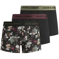 JACK & JONES Flower Microfiber Boxershorts Schwarz, XXL