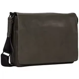 LEONHARD HEYDEN Den Haag Messenger Leder 31 cm oliv