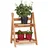 Relaxdays Blumentreppe 51 x 41 x 25 cm Braun