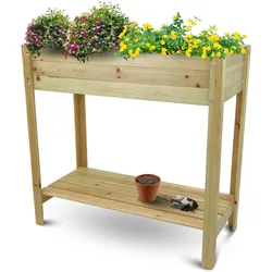 holz4home® Hochbeet Naturholz Tanne   Braun