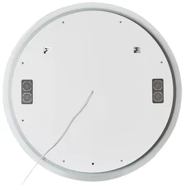 Beliani Badezimmerspiegel FIXIN 80 cm 80 cm mit Bluetooth-Lautsprecher Silber