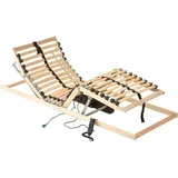 The Living Store Elektrischer Lattenrost mit 28 Latten 7 Zonen 90x200 cm - Braun