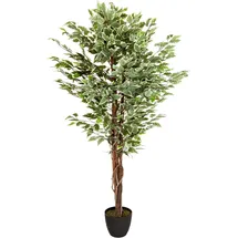 HJH Office Kunstpflanze FICUS Kunststoff Grün