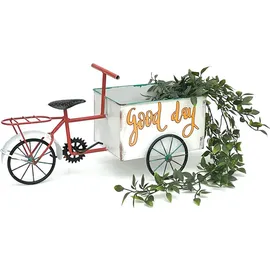 DanDiBo Ambiente Blumenfahrrad 46 x 24,5 x 21 cm Weiß/Rot