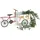 DanDiBo Ambiente Blumenfahrrad 46 x 24,5 x 21 cm Weiß/Rot