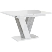 MEBLINI Esstisch Ausziehbar - Esszimmertisch Modern - Küchentisch - Säulentisch - Ausziehtisch - Dining Table - Esszimmertische - 120-160x90x75cm...