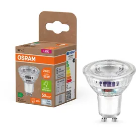 Osram Energy Class LED-Reflektor-Lampe PAR16 mit 1.3 W, 240 lm, kaltweiß (4000 K) aus bleifreiem Glas mit GU10 Sockel in der Energieeffizienzklasse A, 50 mm Durchmesser, IP20.