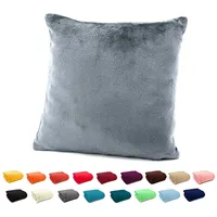 Heimtexland ® Flanell Kuschel Kissen Super Soft Dekokissen Plüsch