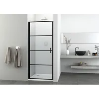 SANOTECHNIK Dusch-Pendeltür »Elite Black«, schwarz, H:195cm, Duschtüren, 88-90 cm