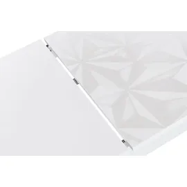 INOSIGN Esstisch »Prisma 137x90 cm, Esszimmertisch, ausziehbar, erweiterbar auf 185 cm« rechteckig,Tischplatte Stärke 22 mm u. mit elegantem siebdruck weiß