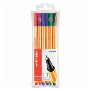 Stabilo point 88 Fineliner farbsortiert 0,4 mm, 6