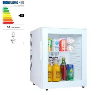 Minibar Simex Hotel Line weiß 30 L mit Glastür Minikühlschrank, kaum Geräusche