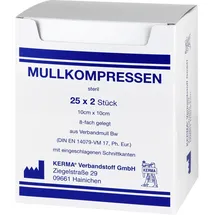 KERMA Verbandstoff GmbH MULLKOMPRESSEN BW 8FACH steril 10CMx10CM