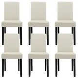 [en.casa] Esszimmerstuhl-Set, Creme, Kunststoff, 43x89x54 cm, Esszimmer, Stühle, Esszimmerstühle, Vierfußstühle