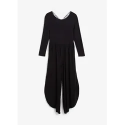 bonprix Sport-Jumpsuit aus fließender Viskose, schwarz, 52/54 (XXL), Viskose