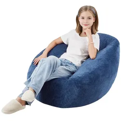 VEVOR Sitzsack Sitzkissen Bean Bag Kissen Sessel 90x85cm mit Armlehnen Blau
