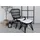 VCM Loungesessel Ella 65 x 76 x 98 cm Schwarz mit Fußhocker