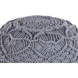 Beliani Pouf KAYSERI Baumwolle 40 x 40 x 40 cm Grau