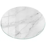 Tulup Tischplatte Couchtisch Glasplatte Marmoroberflächenmuster Oberplatte Tisch Glas 100 cm x 100 cm