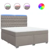 vidaXL Boxspringbett 180 x 200 cm Taupe