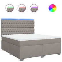 vidaXL Boxspringbett 180 x 200 cm Taupe