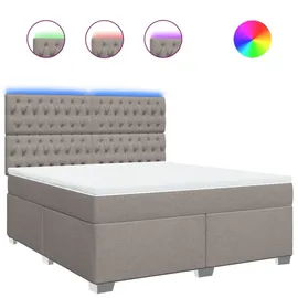 vidaXL Boxspringbett 180 x 200 cm Taupe