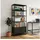 [en.casa] Bücherregal Hailuoto 80 x 40 x 180 cm Schwarz