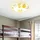 GLOBO LED Kinderleuchte dimmbar mit Fernbedienung Deckenlampe Glas Kinderzimmerlampe rund, Glas bunt mit Tiermotiven, RGB Farbwechsel 2x 8,5W 2x 806lm warmweiß, DxH 30x6,5 cm
