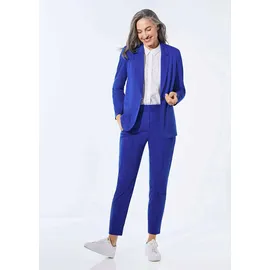 GOLDNER Kurzgröße: Damenblazer mit Reverskragen und Paspeltaschen", in royalblau | Gr.: 22