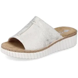 Rieker Damen Pantoletten 69288, Frauen Slipper,Slides,Slip-ons,Backless Slipper,Mules,Gartenschuhe,Sommerschuhe,sommerclogs,beige (60),42 EU / 8 UK