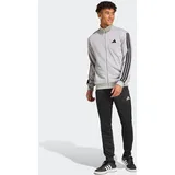 adidas 3-Streifen French Terry Trainingsanzug Grau XXL