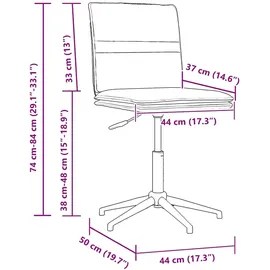 vidaXL Esszimmerstuhl Dunkelgrau Samt
