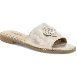 Goldene Flip-Flops S.Barski Flache Schuhe, 36