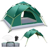 Camping Zelt, Pop up Zelt 1-2 Personen Familie Kuppelzelt UV-Schutz Winddicht, 2 in 1 Doppelschichten für Familie ,Camping,Wandern Backpacking