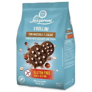 Frollini Senza Glutine con Cacao e Nocciole - Lazzaroni 200 g