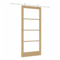vidaXL Haustür Schiebetür ORKDAL Natur 93 x 202 cm Massivholz Kiefer und Glas (1-St)