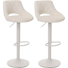 MCW Barhocker N64 2er Set drehbar höhenverstellbar  Weiß