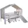 Vipack Hausbett Forrest 90 x 200 cm Buche massiv lackiert weiß