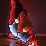 FHS International Weihnachtswichtel Infinity 73 LED 16x30 cm, Weihnachtsdeko Dekofigur Lichtfigur