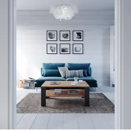 Vicco Couchtisch Anthrazit Sandeiche 100 x 60 cm