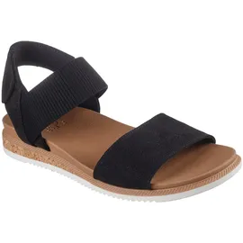 SKECHERS Damen Desert Kiss Flache Sandale mit niedrigem Obermaterial, Schwarz, 37 EU