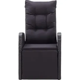 vidaXL Polyrattan Gartenstühle 57 x 69 x 106 cm schwarz 2 St. inkl. Auflage