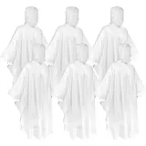 Regenponcho Kapuze Transparent Transparent-6pcs Einheitsgröße