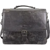 fixbag FB1047194 - Fahrrad-Businesstasche mit Klickfix Adapterplatte fürs Fahrrad, Laptoptasche für 15" Notebook, Echt Leder Tasche